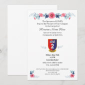 Farewell-uitnodiging militaire echtgenoot download kaart (Voorkant / Achterkant)