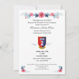 Farewell-uitnodiging militaire echtgenoot download kaart