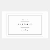 Farfalle Pasta Label Stickers (Voorkant)