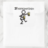 farfrompüken vierkante sticker (Tas)