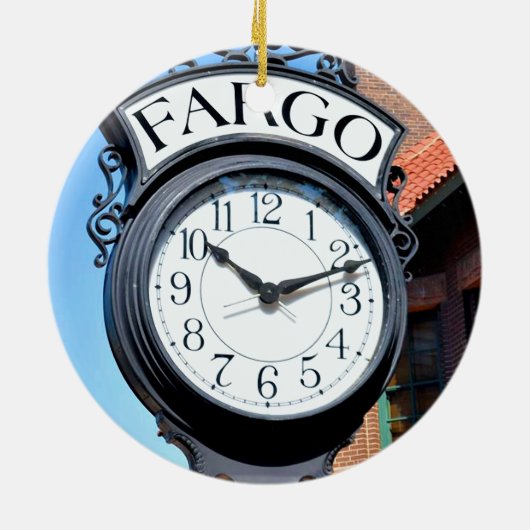 Fargo Clock Keramisch Ornament (Achterkant)