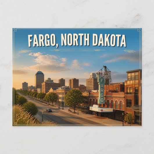 Fargo North Dakota Briefkaart (Voorkant)