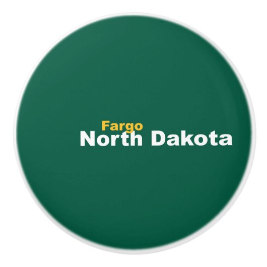Fargo, North Dakota Ceramic Knob Keramische Knop (Voorkant)