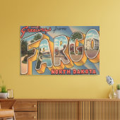 Fargo, North Dakota - Large Letter Scenes Canvas Afdruk (Insitu (Woonkamer))