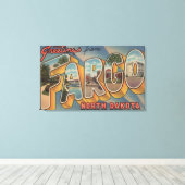 Fargo, North Dakota - Large Letter Scenes Canvas Afdruk (Insitu (Houten vloer))