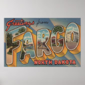 Fargo, North Dakota - Large Letter Scenes Poster (Voorkant)