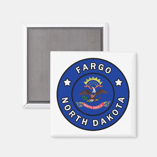 Fargo North Dakota Magneet (Voorkant / Achterkant)