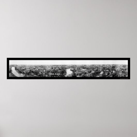 Fargo, North Dakota Panoramic Photo 1921 Poster (Voorkant)