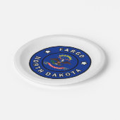 Fargo North Dakota Papieren Bordje (Gekanteld)