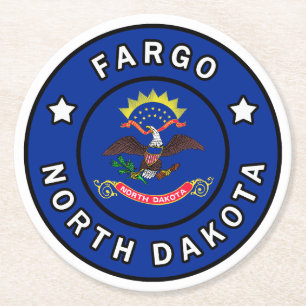 Fargo North Dakota Ronde Kartonnen Onderzetter