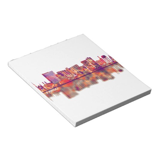 Fargo North Dakota Skyline Notitieblok (Schuin)