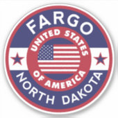 FARGO, North Dakota Sticker (Voorkant)