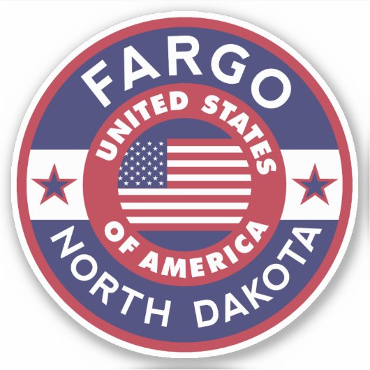 FARGO, North Dakota Sticker (Voorkant)