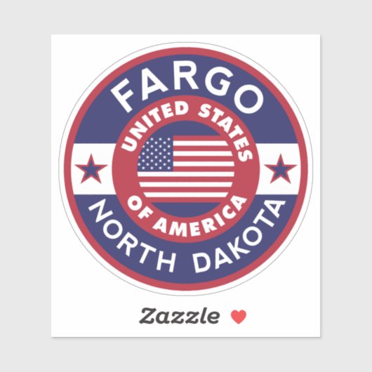 FARGO, North Dakota Sticker (Vel)