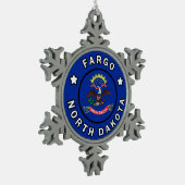 Fargo North Dakota Tin Sneeuwvlok Ornament (Links)