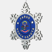 Fargo North Dakota Tin Sneeuwvlok Ornament (Rechts)