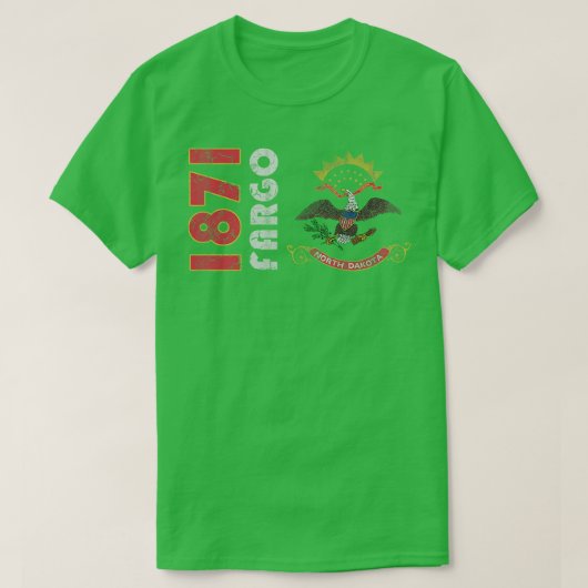 Fargo North Dakota Vlag thuisliefde T-shirt (Design voorkant)