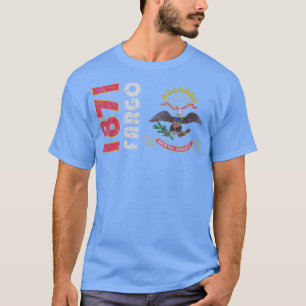 Fargo North Dakota Vlag thuisliefde T-shirt
