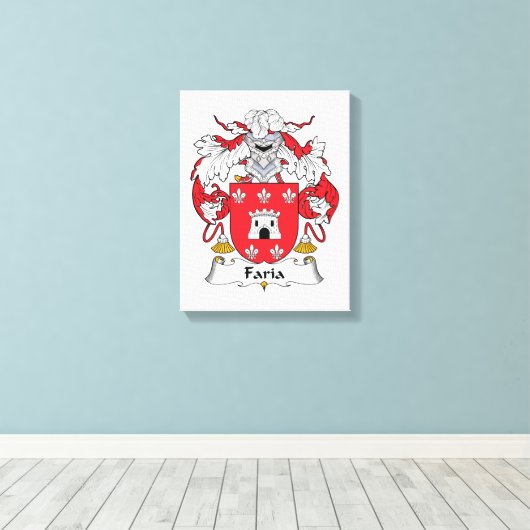 Faria Family Crest Canvas Afdruk (Insitu (Houten vloer))