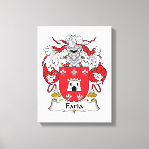 Faria Family Crest Canvas Afdruk