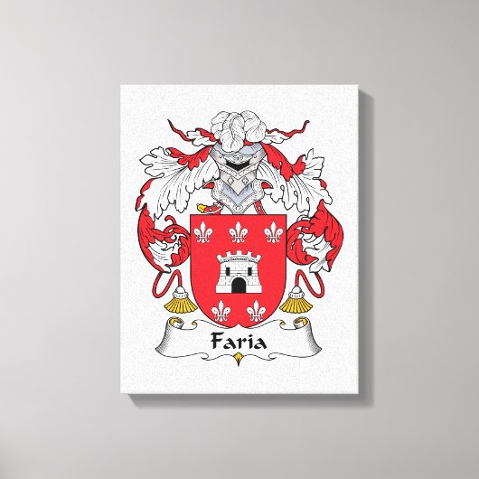 Faria Family Crest Canvas Afdruk (Voorkant)