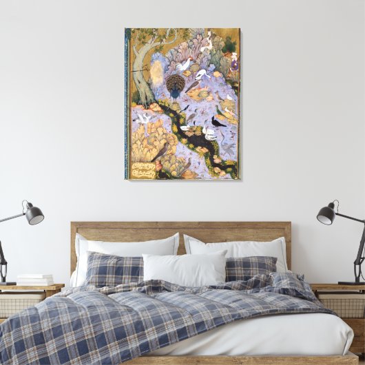 Farid al-Din 'Attar The co of the Birds' Canvas Afdruk (Insitu (Slaapkamer))