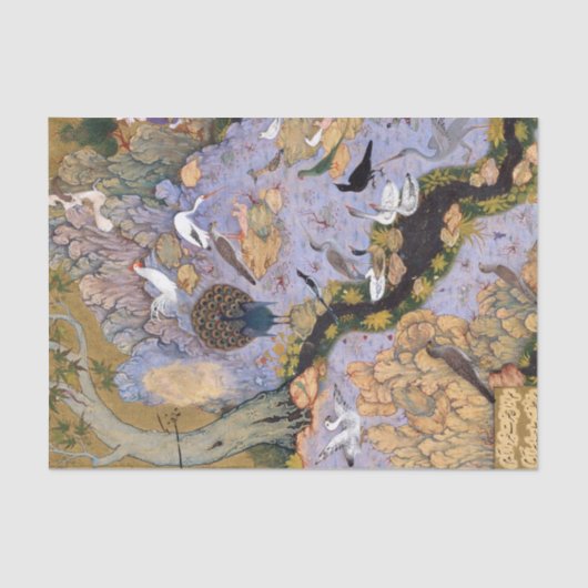 Farid al-Din 'Attar The co of the Birds' Tissuepapier (Voorkant)