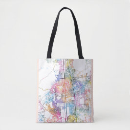 Faridabad Haryana city Map Tote Bag