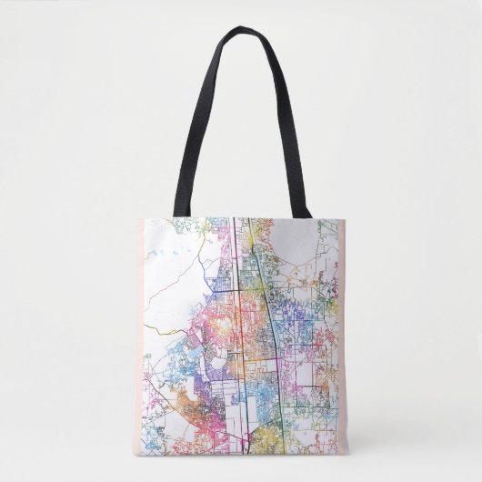 Faridabad Haryana city Map Tote Bag (Voorkant)