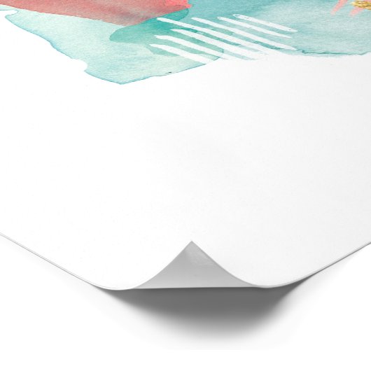 Faridas Abstract - Muted Colors 2 Poster (Hoek)