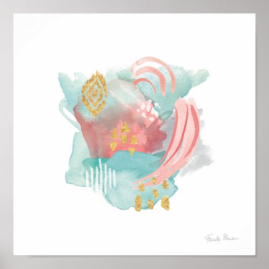 Faridas Abstract - Muted Colors 2 Poster (Voorkant)