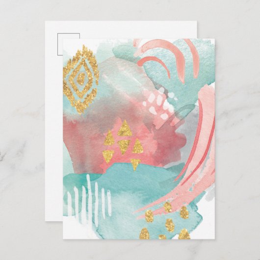 Faridas Abstract - Muted Colors Briefkaart (Voorkant / Achterkant)