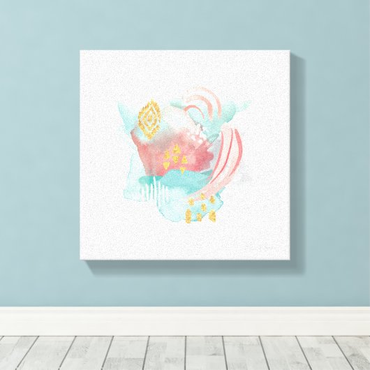 Faridas Abstract - Muted Colors Canvas Afdruk (Insitu (Houten vloer))