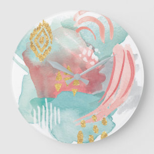 Faridas Abstract - Muted Colors Grote Klok