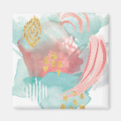 Faridas Abstract - Muted Colors Magneet (Voorkant)