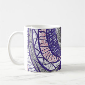 Farimah | Abstracte Stromende Handgetekende Kunst Koffiemok