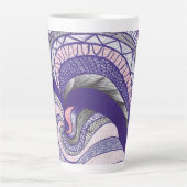 Farimah | Abstracte Stromende Handgetekende Kunst Latte Mok (Voorkant)