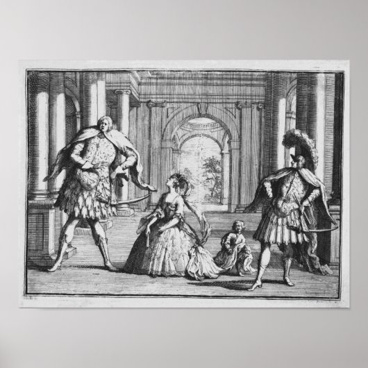 Farinelli, Cuzzoni en Senesino in Handel Poster (Voorkant)