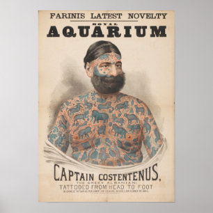 Farinis Royal Aquarium Kapitein Costentenus Poster