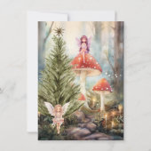 Fariy 1st Christmas Enchanted Forest Toadstool Kaart (Achterkant)