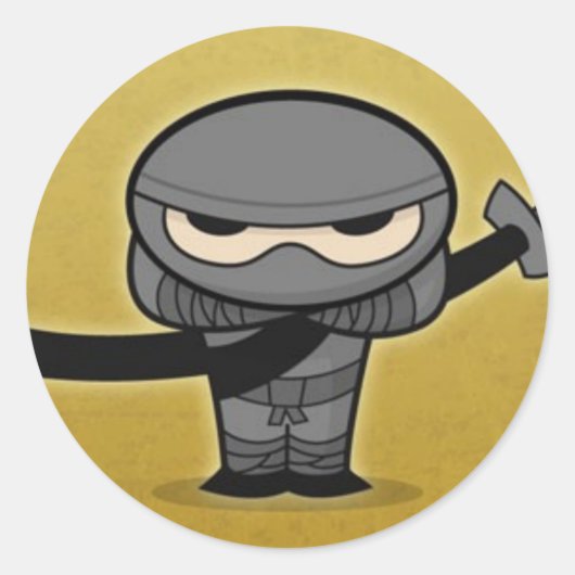 Farkin' Ninja Ronde Sticker (Voorkant)