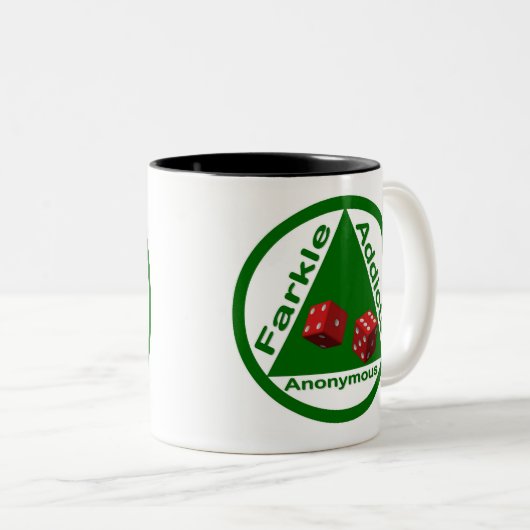 Farkle adviseert anonymous tweekleurige koffiemok (Voorkant rechts)