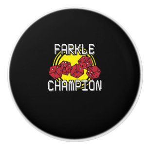 Farkle Champion - Funny Dice Gezegde, Board Game Keramische Knop