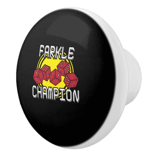 Farkle Champion - Funny Dice Gezegde, Board Game Keramische Knop (Rechts)