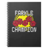 Farkle Champion - Funny Dice Gezegde, Board Game Notitieboek (Voorkant)