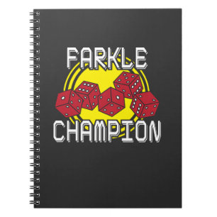 Farkle Champion - Funny Dice Gezegde, Board Game Notitieboek