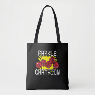 Farkle Champion - Funny Dice Gezegde, Board Game Tote Bag