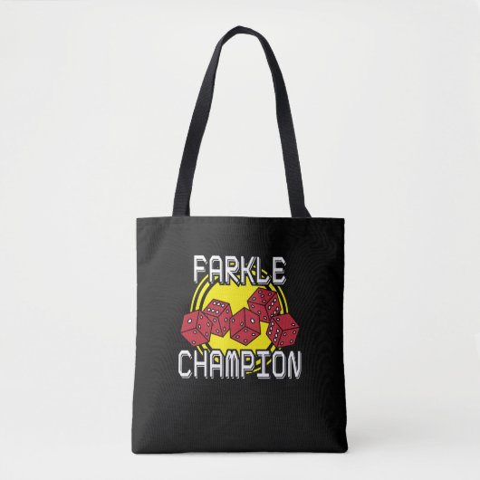 Farkle Champion - Funny Dice Gezegde, Board Game Tote Bag (Voorkant)