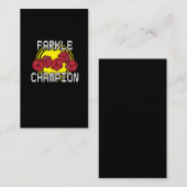 Farkle Champion - Funny Dice Gezegde, Board Game Visitekaartje (Voorkant / Achterkant)