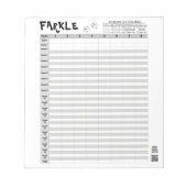 Farkle Score Sheets met regels Eenvoudig wegscheur Notitieblok (Voorkant)